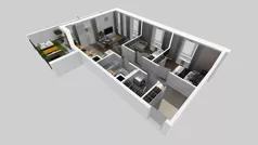 3 pokoje, mieszkanie 61,80 m², parter, oferta nr D/9, Osiedle Wilno 8.1.2, Warszawa, Targówek, Elsnerów, ul. Bukowiecka