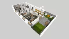 3 pokoje, mieszkanie 61,80 m², parter, oferta nr D/9, Osiedle Wilno 8.1.2, Warszawa, Targówek, Elsnerów, ul. Bukowiecka