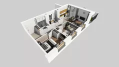 3 pokoje, mieszkanie 61,80 m², parter, oferta nr D/9, Osiedle Wilno 8.1.2, Warszawa, Targówek, Elsnerów, ul. Bukowiecka