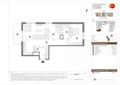 3 pokoje, mieszkanie 63,79 m², piętro 1, oferta nr D/12, Osiedle Wilno 8.1.2, Warszawa, Targówek, Elsnerów, ul. Bukowiecka