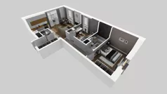 3 pokoje, mieszkanie 63,79 m², piętro 1, oferta nr D/12, Osiedle Wilno 8.1.2, Warszawa, Targówek, Elsnerów, ul. Bukowiecka