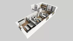 3 pokoje, mieszkanie 63,79 m², piętro 2, oferta nr D/21, Osiedle Wilno 8.1.2, Warszawa, Targówek, Elsnerów, ul. Bukowiecka