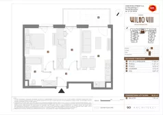 3 pokoje, mieszkanie 49,34 m², piętro 2, oferta nr D/44, Osiedle Wilno 8.1.2, Warszawa, Targówek, Elsnerów, ul. Bukowiecka