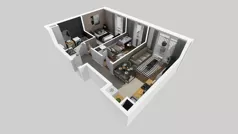 3 pokoje, mieszkanie 49,34 m², piętro 2, oferta nr D/44, Osiedle Wilno 8.1.2, Warszawa, Targówek, Elsnerów, ul. Bukowiecka