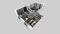 3 pokoje, mieszkanie 53,24 m², piętro 1, oferta nr B/7, Osiedle Wilno 8.1.2, Warszawa, Targówek, Elsnerów, ul. Bukowiecka