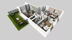 3 pokoje, mieszkanie 53,24 m², piętro 1, oferta nr B/7, Osiedle Wilno 8.1.2, Warszawa, Targówek, Elsnerów, ul. Bukowiecka