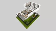3 pokoje, mieszkanie 53,24 m², piętro 1, oferta nr B/7, Osiedle Wilno 8.1.2, Warszawa, Targówek, Elsnerów, ul. Bukowiecka