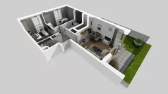 3 pokoje, mieszkanie 53,24 m², piętro 1, oferta nr B/7, Osiedle Wilno 8.1.2, Warszawa, Targówek, Elsnerów, ul. Bukowiecka