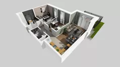 3 pokoje, mieszkanie 52,71 m², parter, oferta nr D/50, Osiedle Wilno 8.1.2, Warszawa, Targówek, Elsnerów, ul. Bukowiecka
