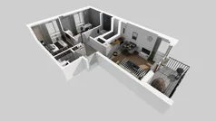 3 pokoje, mieszkanie 52,42 m², piętro 1, oferta nr D/64, Osiedle Wilno 8.1.2, Warszawa, Targówek, Elsnerów, ul. Bukowiecka