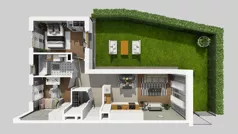 3 pokoje, mieszkanie 56,00 m², parter, oferta nr B/19, Osiedle Wilno 8.1.2, Warszawa, Targówek, Elsnerów, ul. Bukowiecka