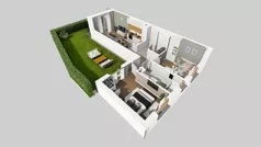 3 pokoje, mieszkanie 56,00 m², parter, oferta nr B/19, Osiedle Wilno 8.1.2, Warszawa, Targówek, Elsnerów, ul. Bukowiecka
