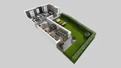 3 pokoje, mieszkanie 56,00 m², parter, oferta nr B/19, Osiedle Wilno 8.1.2, Warszawa, Targówek, Elsnerów, ul. Bukowiecka