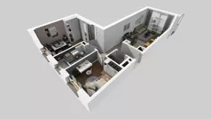 3 pokoje, mieszkanie 56,00 m², piętro 1, oferta nr B/22, Osiedle Wilno 8.1.2, Warszawa, Targówek, Elsnerów, ul. Bukowiecka