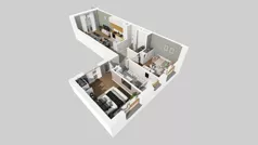 3 pokoje, mieszkanie 56,00 m², piętro 2, oferta nr B/25, Osiedle Wilno 8.1.2, Warszawa, Targówek, Elsnerów, ul. Bukowiecka
