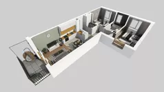 3 pokoje, mieszkanie 56,00 m², piętro 2, oferta nr B/25, Osiedle Wilno 8.1.2, Warszawa, Targówek, Elsnerów, ul. Bukowiecka