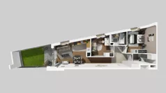 3 pokoje, mieszkanie 56,31 m², parter, oferta nr C/7, Osiedle Wilno 8.1.2, Warszawa, Targówek, Elsnerów, ul. Bukowiecka
