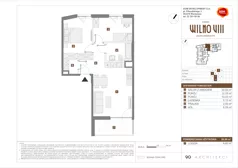 3 pokoje, mieszkanie 58,60 m², piętro 1, oferta nr C/14, Osiedle Wilno 8.1.2, Warszawa, Targówek, Elsnerów, ul. Bukowiecka