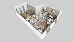 3 pokoje, mieszkanie 58,60 m², piętro 2, oferta nr C/22, Osiedle Wilno 8.1.2, Warszawa, Targówek, Elsnerów, ul. Bukowiecka
