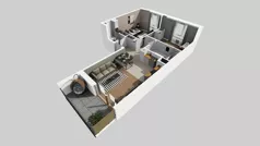 3 pokoje, mieszkanie 58,60 m², piętro 2, oferta nr C/22, Osiedle Wilno 8.1.2, Warszawa, Targówek, Elsnerów, ul. Bukowiecka
