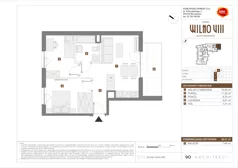 3 pokoje, mieszkanie 49,57 m², piętro 1, oferta nr C/34, Osiedle Wilno 8.1.2, Warszawa, Targówek, Elsnerów, ul. Bukowiecka
