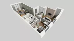 3 pokoje, mieszkanie 60,23 m², piętro 3, oferta nr A/87, Apartamenty Beethovena, Warszawa, Mokotów, Sielce, ul. Dziekońskiego 4