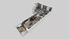 3 pokoje, mieszkanie 60,23 m², piętro 3, oferta nr A/87, Apartamenty Beethovena, Warszawa, Mokotów, Sielce, ul. Dziekońskiego 4
