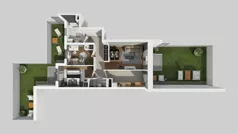 3 pokoje, mieszkanie 66,40 m², parter, oferta nr A/4, Hubska 100 etap 2, Wrocław, Huby, Krzyki, ul. Hubska 100
