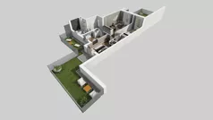 3 pokoje, mieszkanie 66,40 m², parter, oferta nr A/4, Hubska 100 etap 2, Wrocław, Huby, Krzyki, ul. Hubska 100