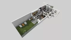 3 pokoje, mieszkanie 66,40 m², parter, oferta nr A/4, Hubska 100 etap 2, Wrocław, Huby, Krzyki, ul. Hubska 100