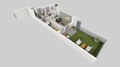 3 pokoje, mieszkanie 66,40 m², parter, oferta nr A/4, Hubska 100 etap 2, Wrocław, Huby, Krzyki, ul. Hubska 100