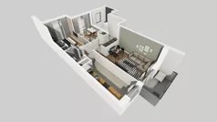 3 pokoje, mieszkanie 66,40 m², piętro 2, oferta nr A/42, Hubska 100 etap 2, Wrocław, Huby, Krzyki, ul. Hubska 100