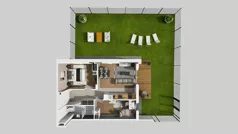 3 pokoje, mieszkanie 56,31 m², parter, oferta nr S/1, Wille Biskupin 2.1, Wrocław, Biskupin-Sępolno-Dąbie-Bartoszowice, Śródmieście, ul. K. Olszewskiego