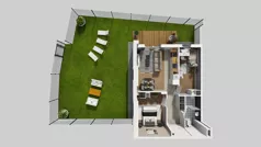3 pokoje, mieszkanie 55,00 m², piętro 1, oferta nr U/6, Wille Biskupin 2.1, Wrocław, Biskupin-Sępolno-Dąbie-Bartoszowice, Śródmieście, ul. K. Olszewskiego