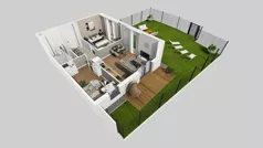 3 pokoje, mieszkanie 55,00 m², piętro 1, oferta nr U/6, Wille Biskupin 2.1, Wrocław, Biskupin-Sępolno-Dąbie-Bartoszowice, Śródmieście, ul. K. Olszewskiego