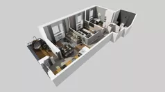 3 pokoje, mieszkanie 51,49 m², piętro 1, oferta nr T/5, Wille Biskupin 2.1, Wrocław, Biskupin-Sępolno-Dąbie-Bartoszowice, Śródmieście, ul. K. Olszewskiego