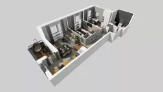 3 pokoje, mieszkanie 51,49 m², piętro 2, oferta nr T/8, Wille Biskupin 2.1, Wrocław, Biskupin-Sępolno-Dąbie-Bartoszowice, Śródmieście, ul. K. Olszewskiego