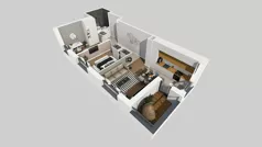 3 pokoje, mieszkanie 51,49 m², piętro 2, oferta nr T/8, Wille Biskupin 2.1, Wrocław, Biskupin-Sępolno-Dąbie-Bartoszowice, Śródmieście, ul. K. Olszewskiego