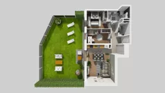 3 pokoje, mieszkanie 58,90 m², parter, oferta nr A/3, Apartamenty Kamieńskiego, Wrocław, Karłowice-Różanka, ul. Kamieńskiego 53a