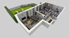3 pokoje, mieszkanie 58,90 m², parter, oferta nr A/3, Apartamenty Kamieńskiego, Wrocław, Karłowice-Różanka, ul. Kamieńskiego 53a