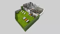 3 pokoje, mieszkanie 58,90 m², parter, oferta nr A/3, Apartamenty Kamieńskiego, Wrocław, Karłowice-Różanka, ul. Kamieńskiego 53a