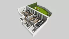 3 pokoje, mieszkanie 58,90 m², parter, oferta nr A/3, Apartamenty Kamieńskiego, Wrocław, Karłowice-Różanka, ul. Kamieńskiego 53a