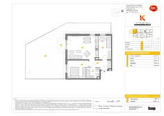 3 pokoje, mieszkanie 53,56 m², piętro 2, oferta nr A/25, Apartamenty Kamieńskiego, Wrocław, Karłowice-Różanka, ul. Kamieńskiego 53a
