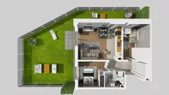 3 pokoje, mieszkanie 53,56 m², piętro 2, oferta nr A/25, Apartamenty Kamieńskiego, Wrocław, Karłowice-Różanka, ul. Kamieńskiego 53a