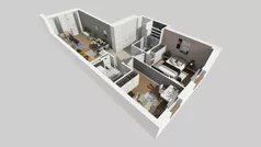3 pokoje, mieszkanie 62,96 m², piętro 1, oferta nr B/4, Apartamenty Kamieńskiego, Wrocław, Karłowice-Różanka, ul. Kamieńskiego 53a