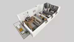 3 pokoje, mieszkanie 60,78 m², piętro 1, oferta nr B/19, Apartamenty Kamieńskiego, Wrocław, Karłowice-Różanka, ul. Kamieńskiego 53a