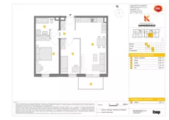 3 pokoje, mieszkanie 57,99 m², piętro 3, oferta nr B/31, Apartamenty Kamieńskiego, Wrocław, Karłowice-Różanka, ul. Kamieńskiego 53a