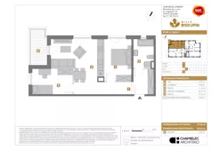 3 pokoje, mieszkanie 57,39 m², piętro 1, oferta nr Y/5, Wille Biskupin 2.2, Wrocław, Biskupin-Sępolno-Dąbie-Bartoszowice, Śródmieście, ul. Karola Olszewskiego