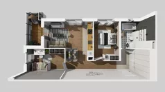 3 pokoje, mieszkanie 57,39 m², piętro 1, oferta nr Y/5, Wille Biskupin 2.2, Wrocław, Biskupin-Sępolno-Dąbie-Bartoszowice, Śródmieście, ul. Karola Olszewskiego