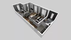 3 pokoje, mieszkanie 57,39 m², piętro 1, oferta nr Y/5, Wille Biskupin 2.2, Wrocław, Biskupin-Sępolno-Dąbie-Bartoszowice, Śródmieście, ul. Karola Olszewskiego